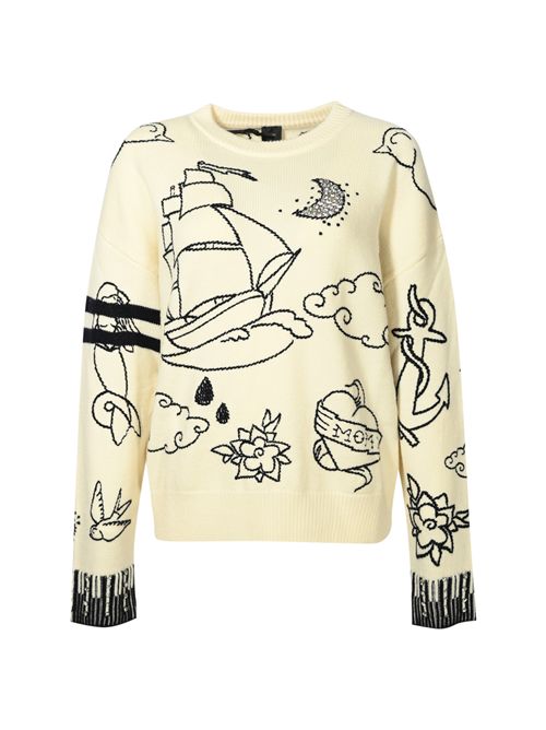 Maglione Andras in lana con disegni PINKO | 105427 A2PKZE1
